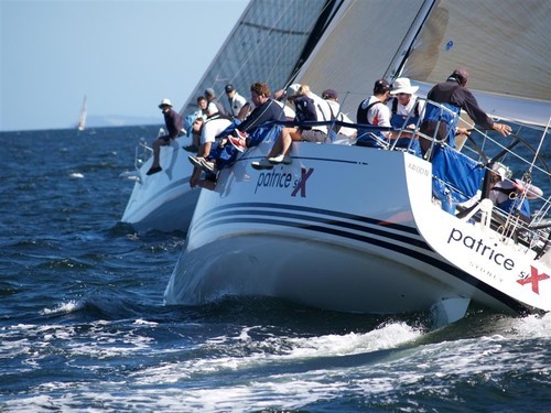 Patrice Six puts her competitors under pressure.  - Huon Aquaculture Sailing South Regatta © Jane Austin